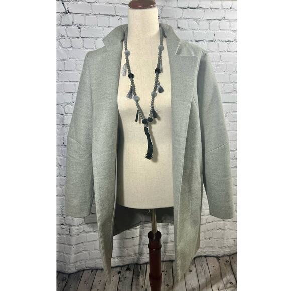 The Fifth Open Front Fully Lined Wool Coat -Gray- Women's X-Small - Picture 6 of 6